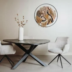 Tower Living Eettafel Trivero 150x150 Mango zwart
