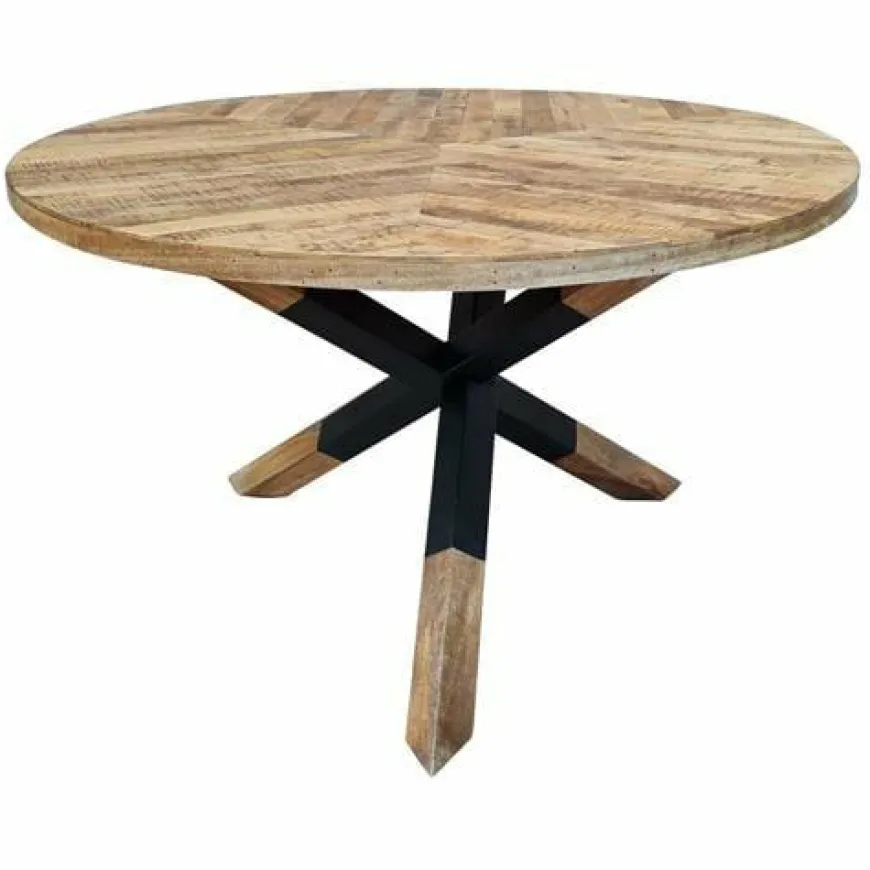 Tower Living Eettafel Viola mango rond - 130 – naturel