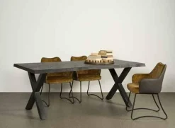 Tower Living Eettafel Xara Live edge blank of zwart - diverse afmetingen