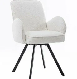 Tower Living Eettafelstoel Livo draaistoel Ascot 1 wit
