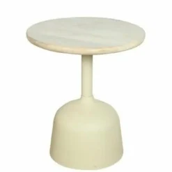 Tower Living Elba Bijzettafel gebroken wit rond 40 sm