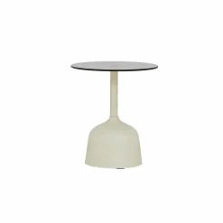 Tower Living Elba Bijzettafel glas gebroken wit rond 40 cm