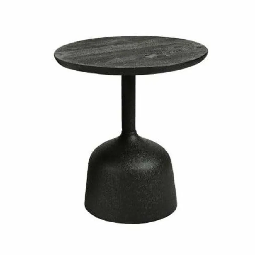 Tower Living Elba Bijzettafel zwart rond 40 cm