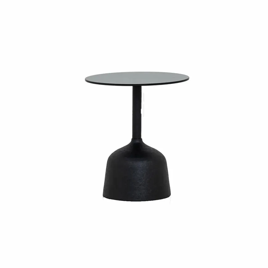 Tower Living Elba Bijzettafel glas zwart rond 40 cm