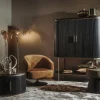 Tower Living Fauteuil Barga - groen, goud en grijs
