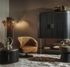 Tower Living Fauteuil Barga - groen, goud en grijs