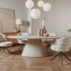 Tower Living Mello Eetkamertafel ovaal beige 220 cm showroommodel