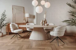 Tower Living Mello Eetkamertafel ovaal beige 220 cm showroommodel