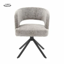 Tower Living Mura Armstoel - fabric Haga 09 silver (draaibaar)