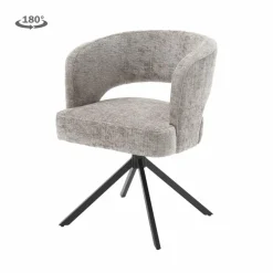 Tower Living Mura Armstoel - fabric Haga 09 silver (draaibaar)