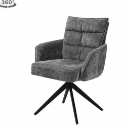 Tower Living Rosora Armstoel - HZ6068-85 grey (draaibaar)