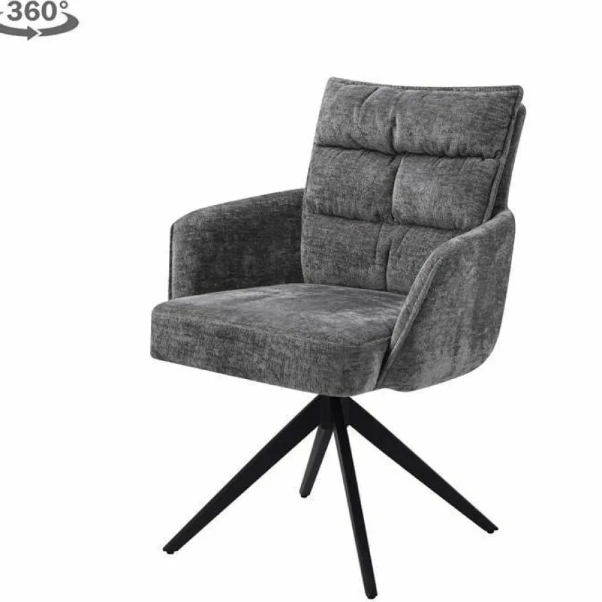 Tower Living Rosora Armstoel - HZ6068-85 grey (draaibaar)