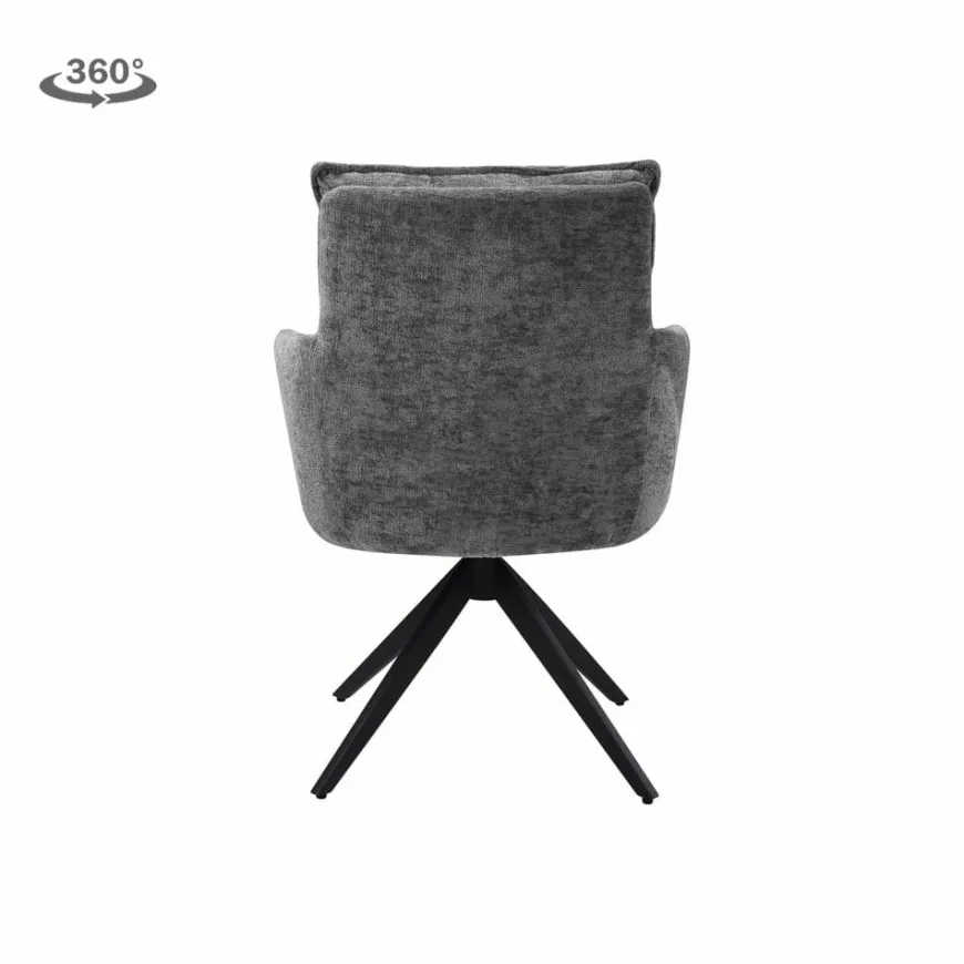 Tower Living Rosora Armstoel - HZ6068-85 grey (draaibaar)