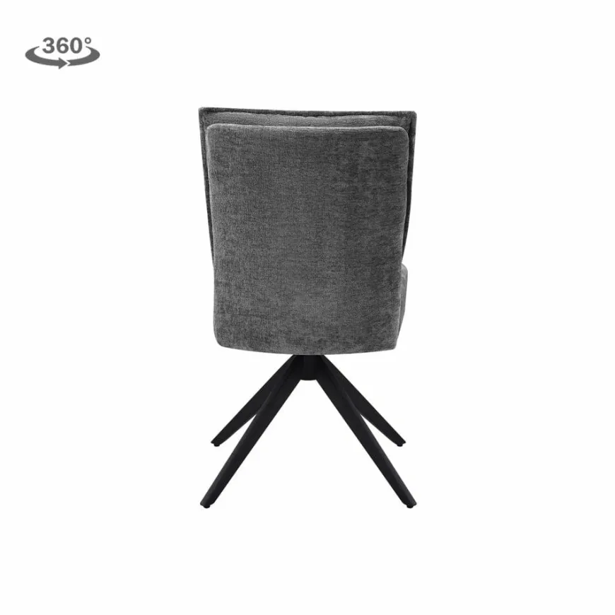 Tower Living Rosora Stoel - HZ6068-85 grey (draaibaar)