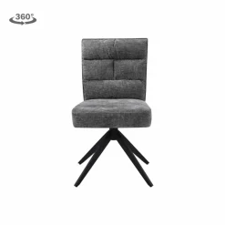 Tower Living Rosora Stoel - HZ6068-85 grey (draaibaar)