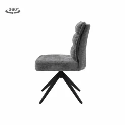 Tower Living Rosora Stoel - HZ6068-85 grey (draaibaar)