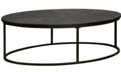 Tower Living Salontafel ovaal Viola mango 135x75x40 – zwart