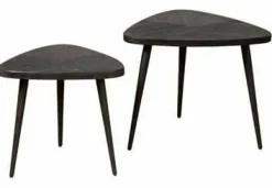Tower Living Salontafel set van 2 Viola triangle 60/50 – zwart