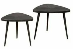 Tower Living Salontafel set van 2 Viola triangle 60/50 – zwart