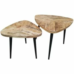 Tower Living Salontafel set van 2 Viola triangle 60/50 – naturel