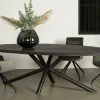 Tower Living Showroommodel - Eettafel Selva zwart mango ovaal 240 cm