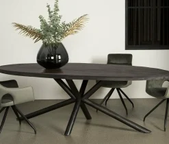 Tower Living Showroommodel - Eettafel Selva zwart mango ovaal 240 cm