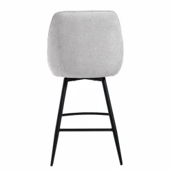 Tower Living Trino Barstoel - fabric Trenza 04 white (draaibaar)
