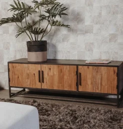 Tower Living Tv meubel Felino Teak 3 deurs