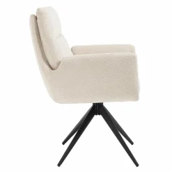 Tower Living Varzo Armstoel - Toro 25 cream (draaibaar)