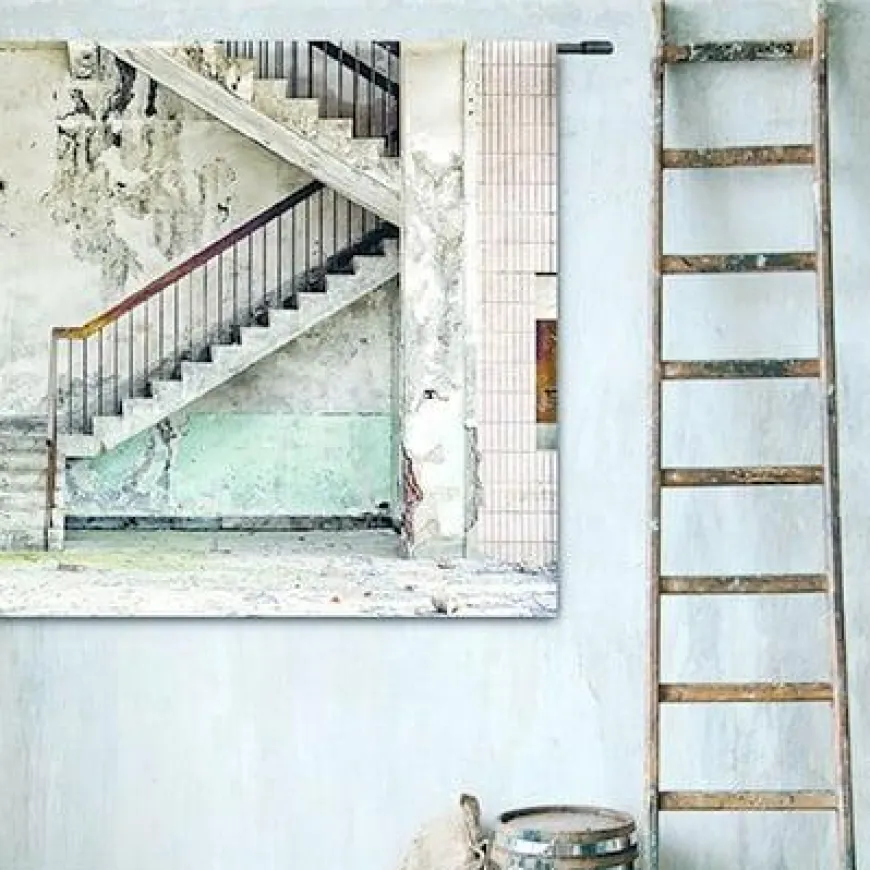 Urban Cotton Wandkleed Concrete Stairs