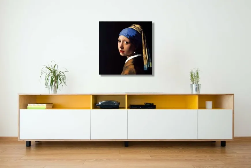 Wandkraft Girl with a Pearl Earring by Johannes Vermeer