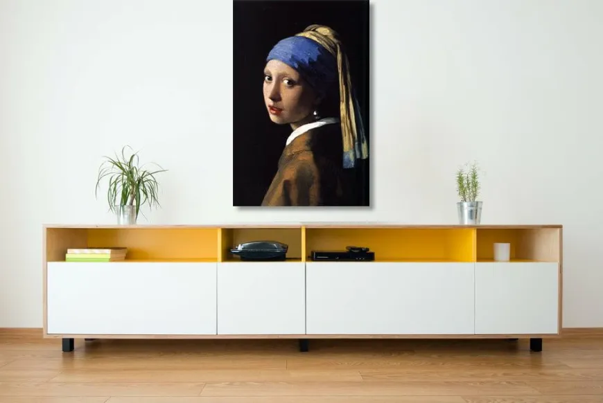 Wandkraft Girl with a Pearl Earring by Johannes Vermeer