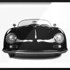 Wandkraft Porsche 356 Black
