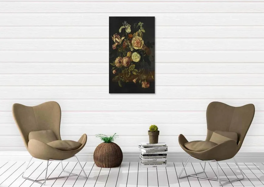 Wandkraft Still Life with Flowers by Jacob van Walscapelle