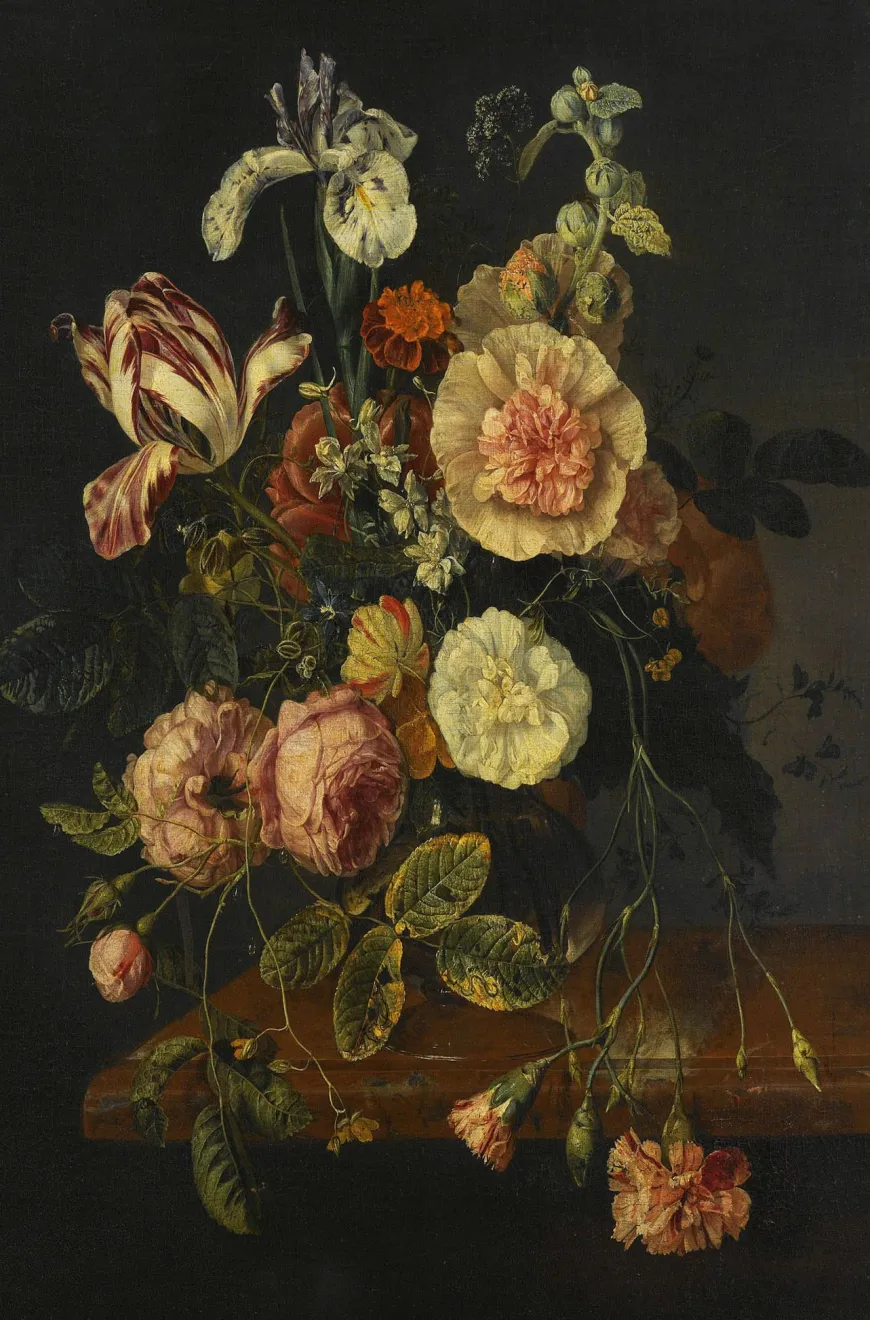 Wandkraft Still Life with Flowers by Jacob van Walscapelle