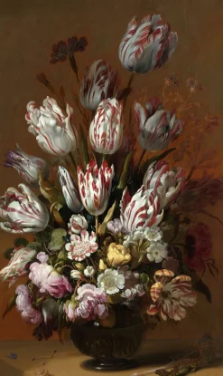 Wandkraft Still life with flowers by Hans Bollongier