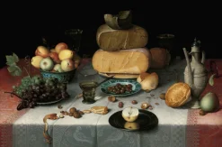 Wandkraft Still Life with Cheeses by Floris van Dyck