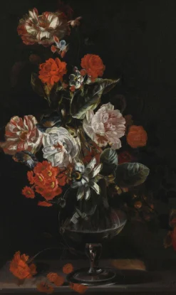 Wandkraft Still Life with Flowers by Jacob Campo Weyerman