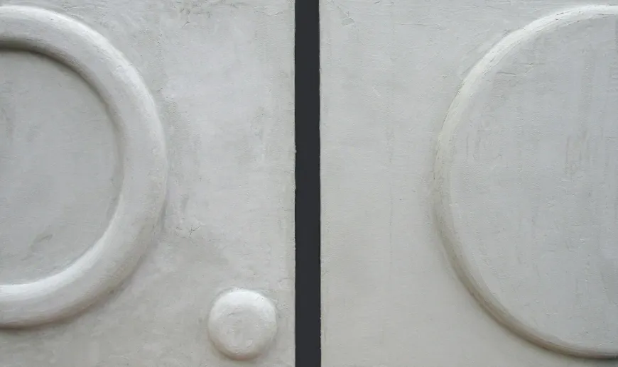 Wandkraft Sun Moon Earth in Beton Ciree