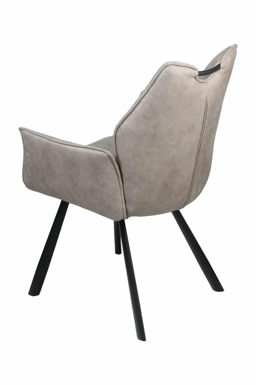 Wildeboer & v/d Weide Eettafelstoel Mabel met arm - stof A-Enter 84