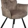 Wildeboer & v/d Weide Eettafelstoel Mabel met arm - stof C-Adore 211