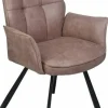 Wildeboer & v/d Weide Eettafelstoel Mabel met arm - stof C-Magnum 10