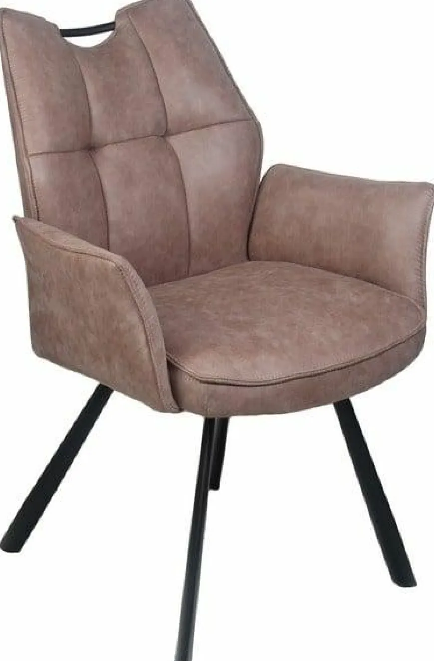 Wildeboer & v/d Weide Eettafelstoel Mabel met arm - stof C-Magnum 10