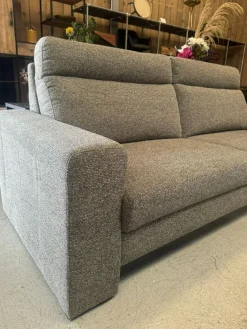 WoonMax Bank Marseille 3 zits Sherlock taupe, hoge rugleuning, brede armleuning - Showroommodel
