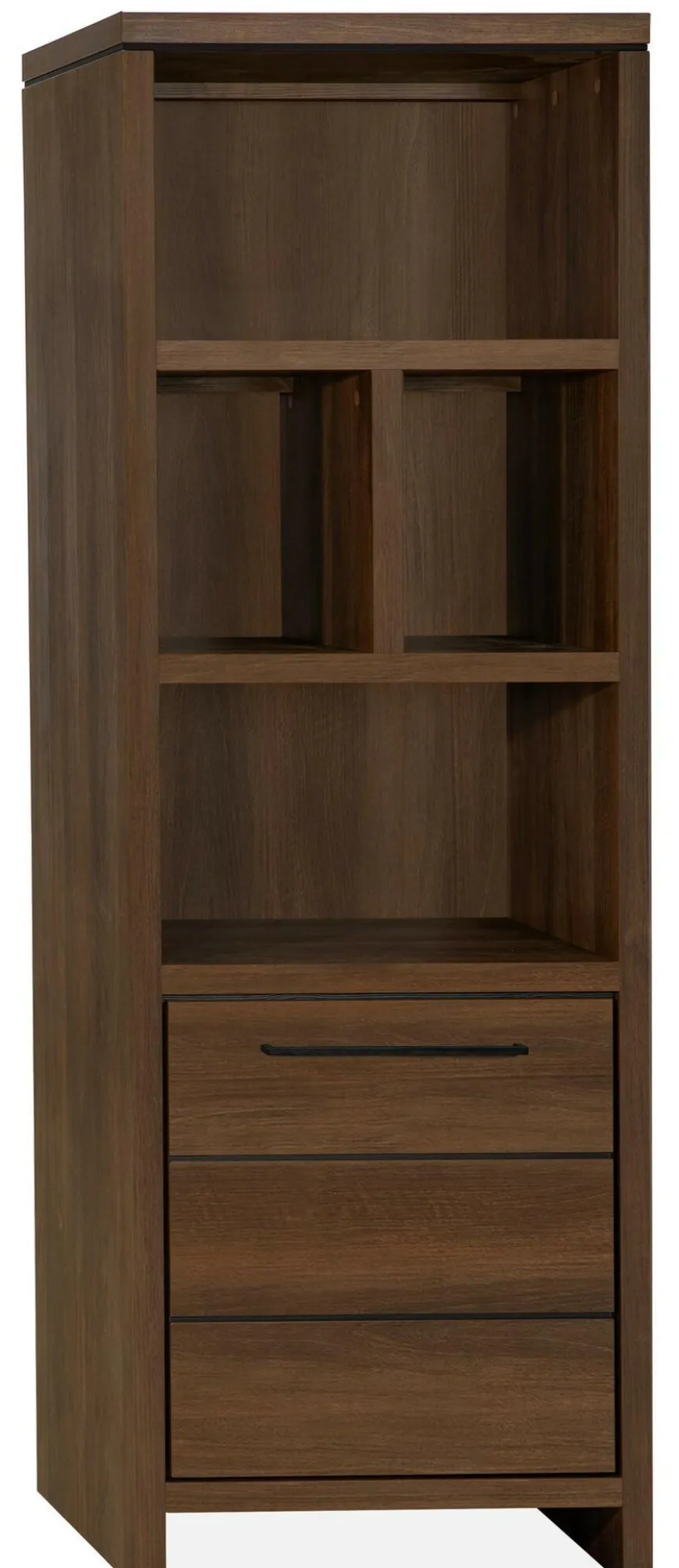 WoonMax Boekenkast Sheffield Dark Almond 1 deur en 4 open vakken