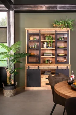 WoonMax Buffetkast Industry Mango met schuifdeur
