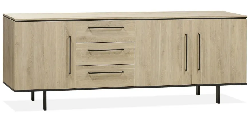 WoonMax Dressoir Santorini Groot Fresh Oak - 222 cm
