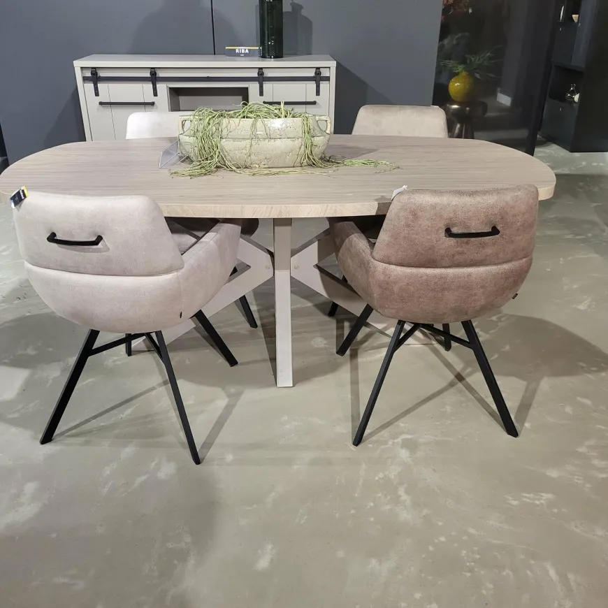 WoonMax Eettafel Deens ovaal Costa - 5 afmetingen - Diverse kleuren