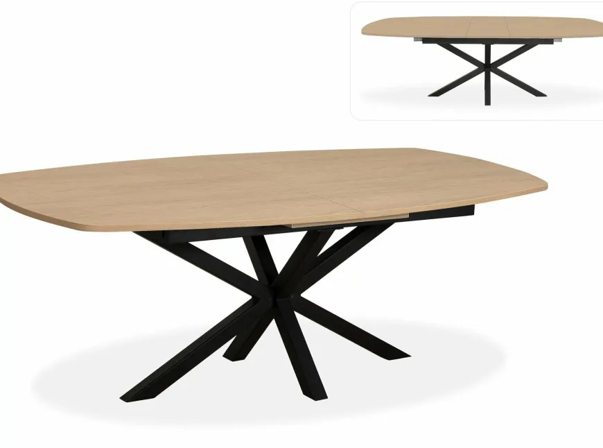WoonMax Eettafel Lamulux Chesterfield Deens ovaal uitschuifbaar - Diverse kleuren en 3 afmetingen