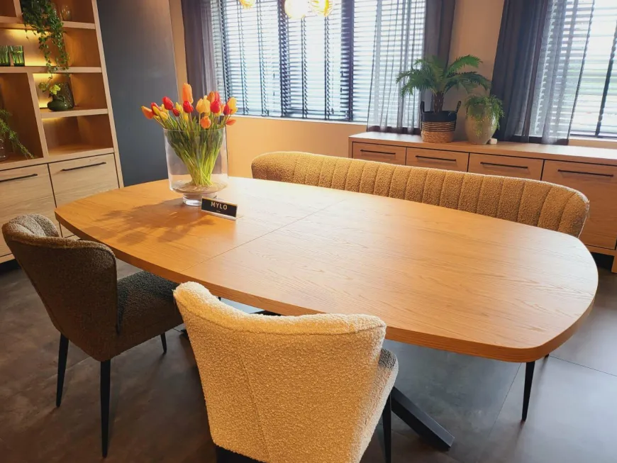 WoonMax Eettafel Mylo Deens Ovaal Lamulux uitschuifbaar - Diverse kleuren en 4 afmetingen